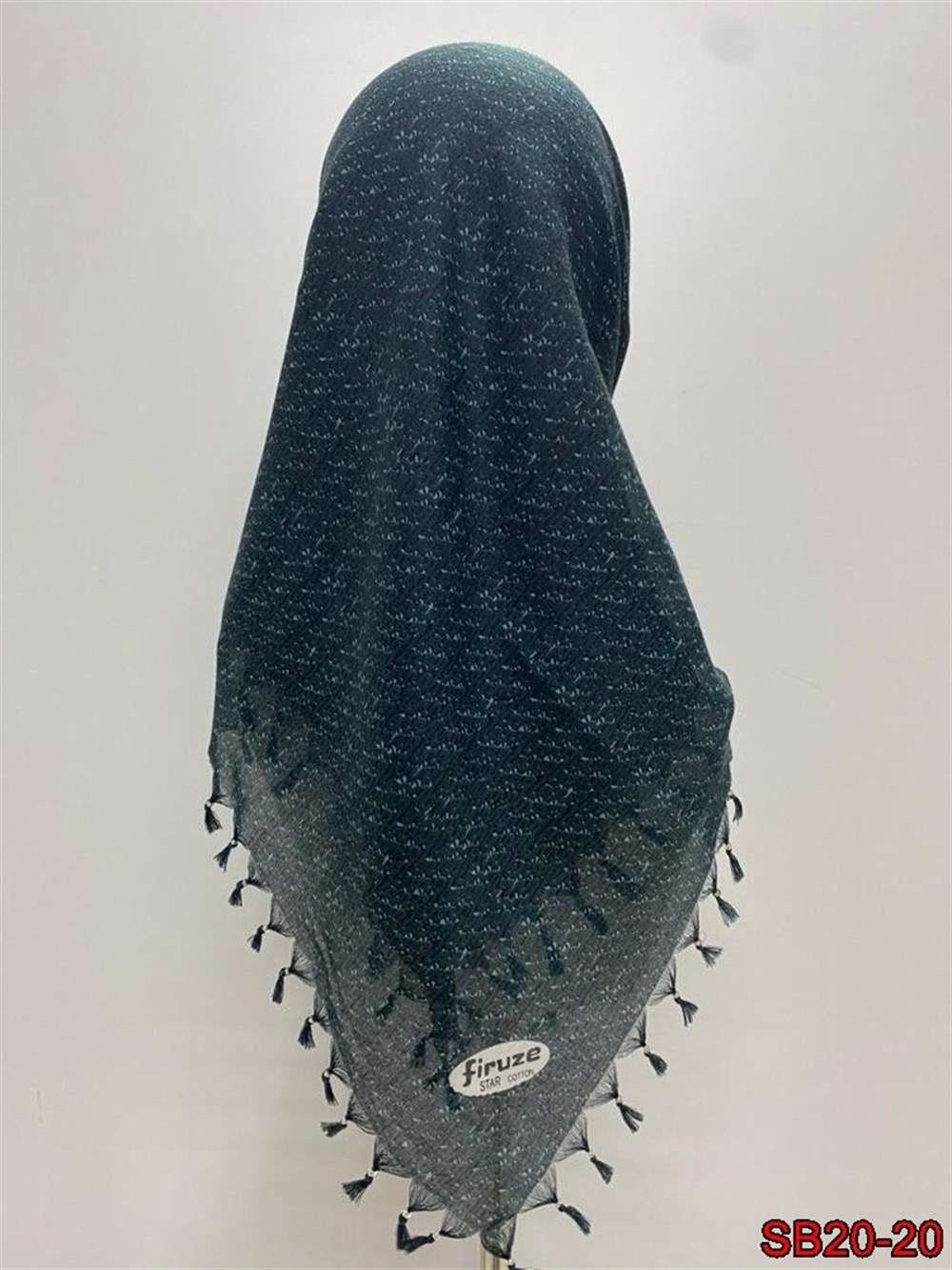 Firuze Boncuklu Cotton Eşarp(sb20-20)