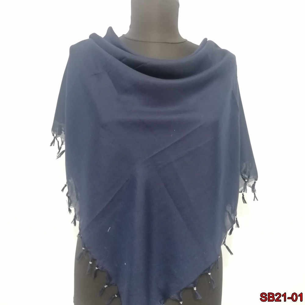 Firuze Boncuklu Cotton Eşarp(sb21-01)