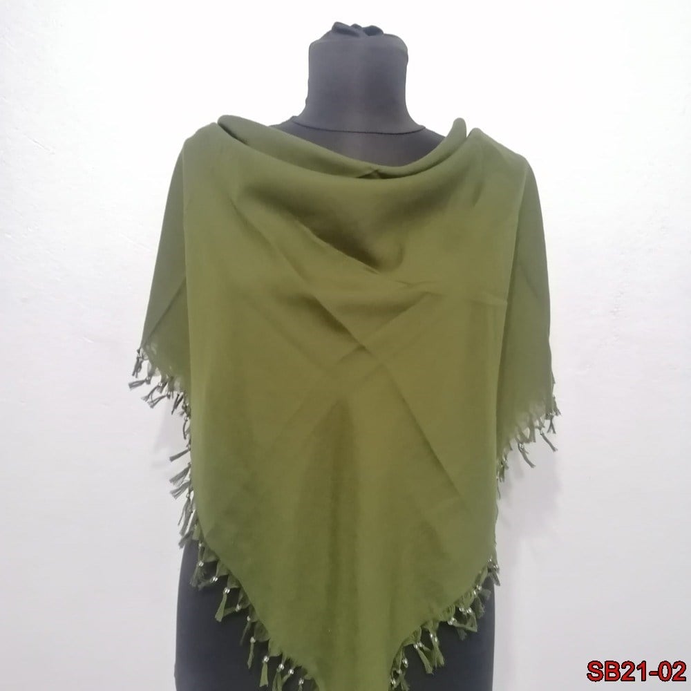 Firuze Boncuklu Cotton Eşarp(sb21-02)