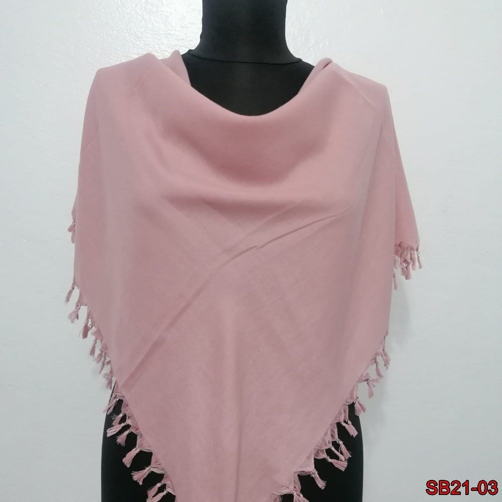Firuze Boncuklu Cotton Eşarp(sb21-03)