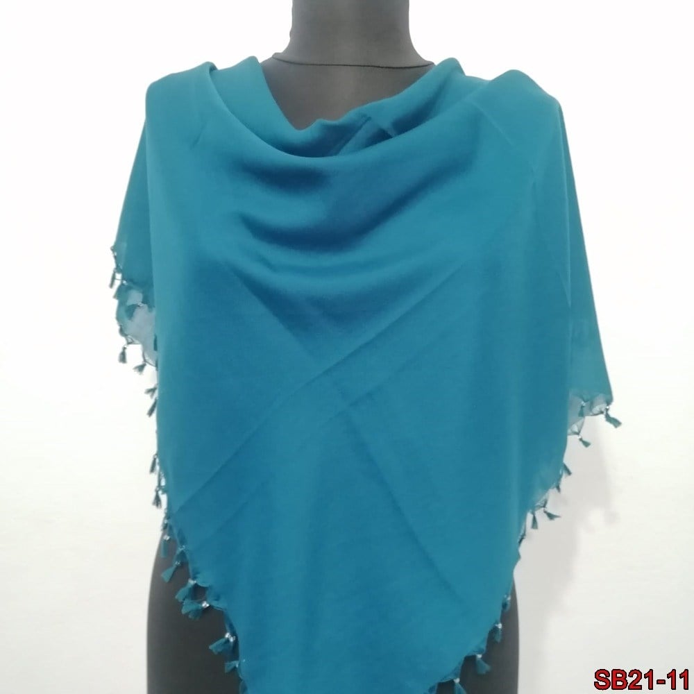 Firuze Boncuklu Cotton Eşarp(sb21-11)