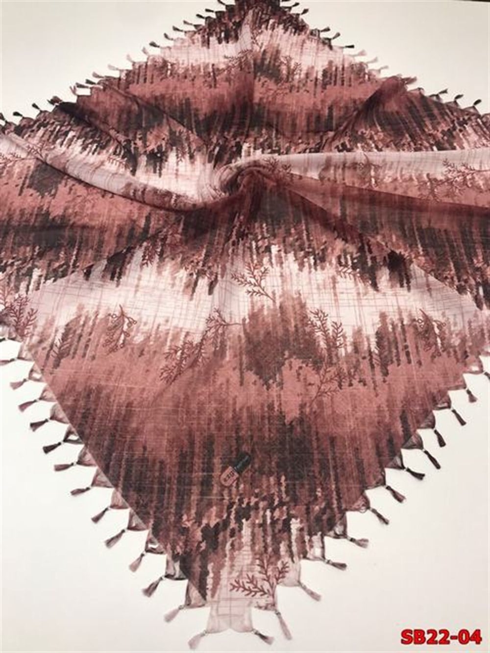 Firuze Boncuklu Cotton Eşarp(sb22-04)