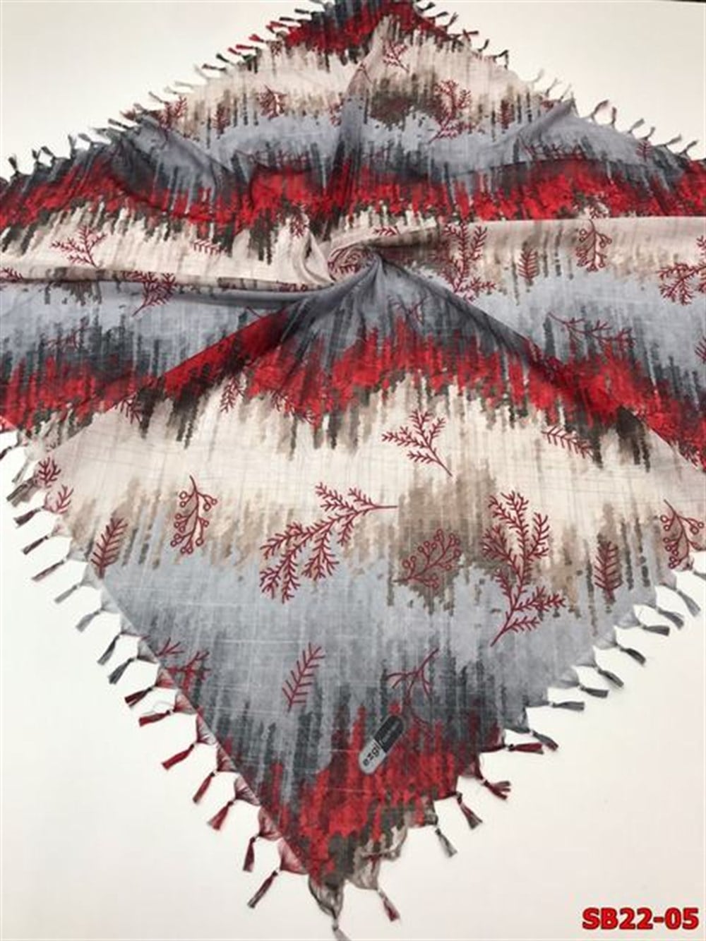 Firuze Boncuklu Cotton Eşarp(sb22-05)