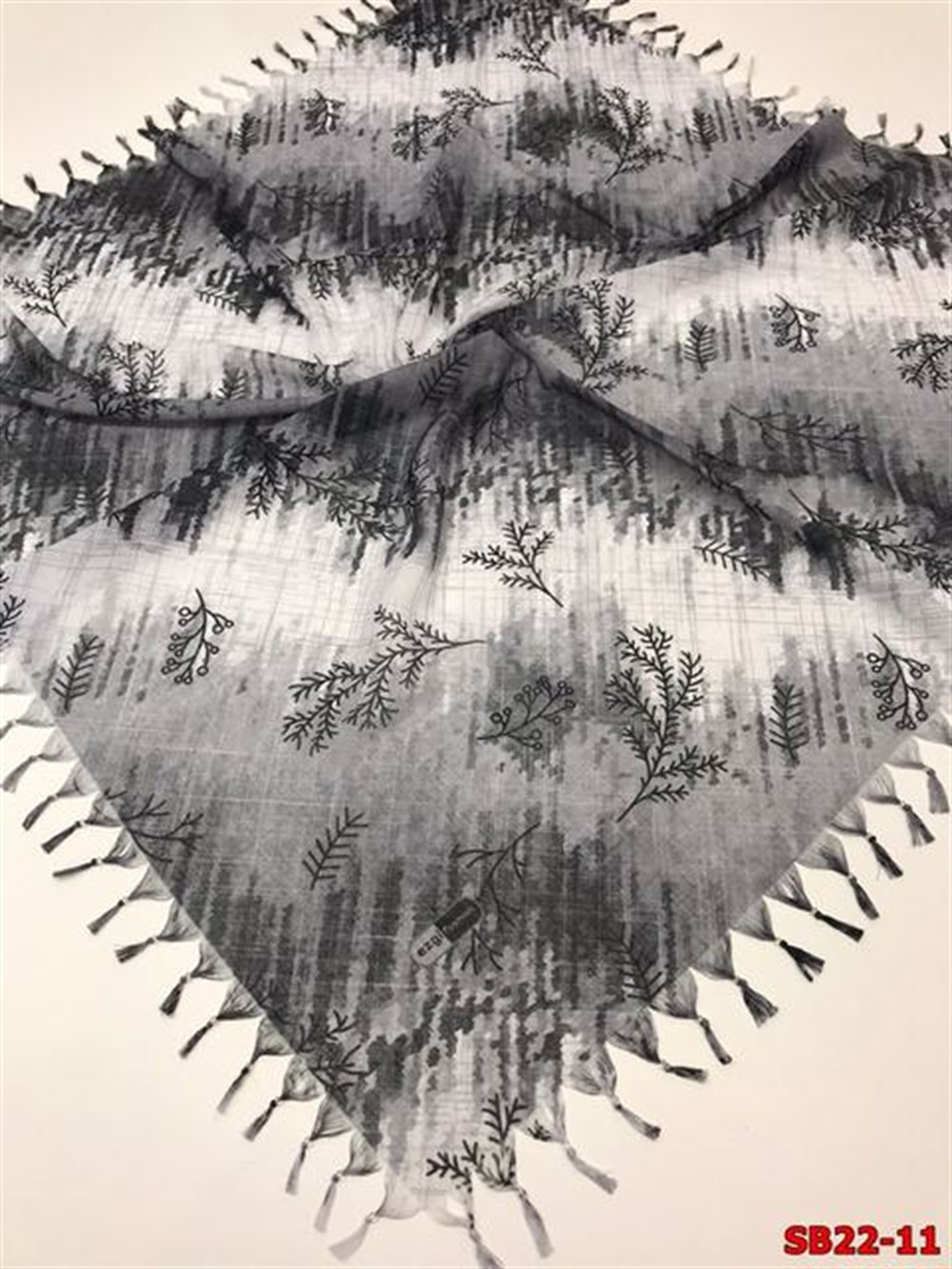 Firuze Boncuklu Cotton Eşarp(sb22-11)