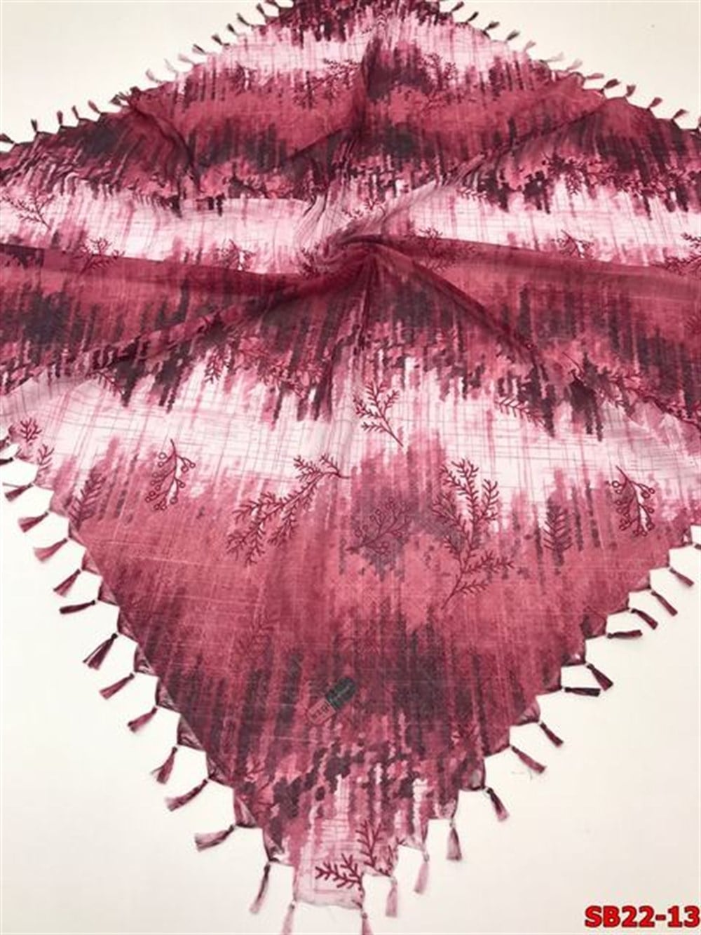 Firuze Boncuklu Cotton Eşarp(sb22-13)