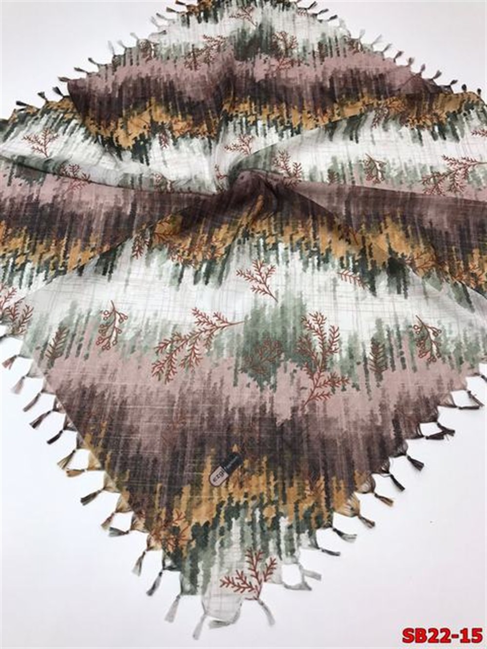 Firuze Boncuklu Cotton Eşarp(sb22-15)