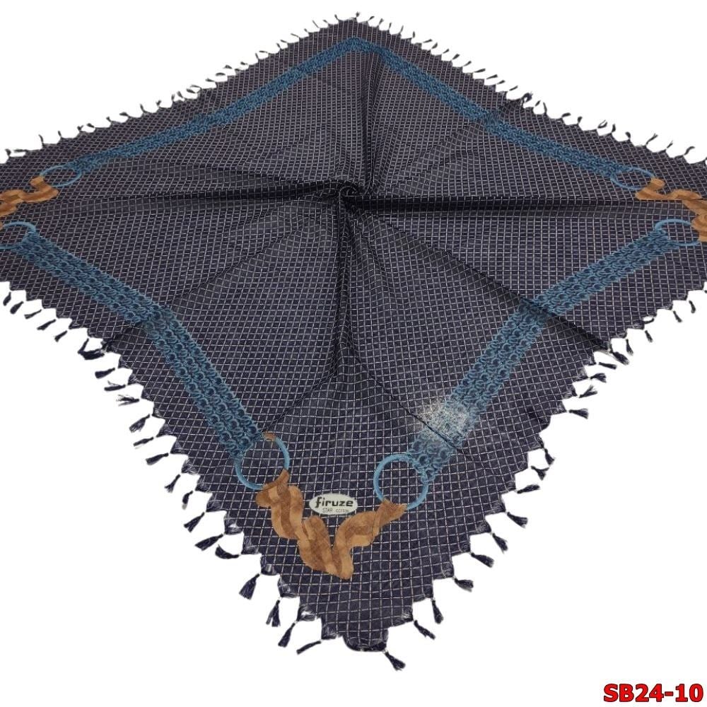 Firuze Boncuklu Cotton Eşarp(sb24-10)