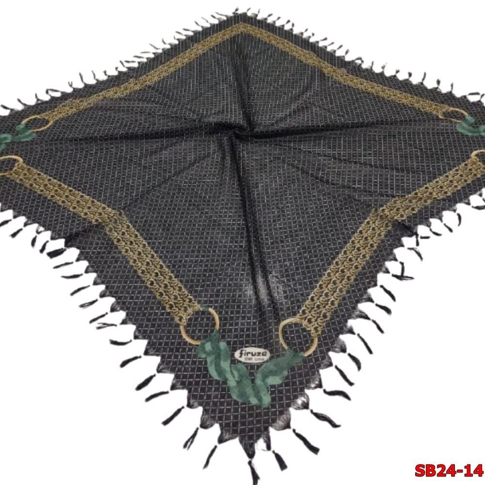 Firuze Boncuklu Cotton Eşarp(sb24-14)