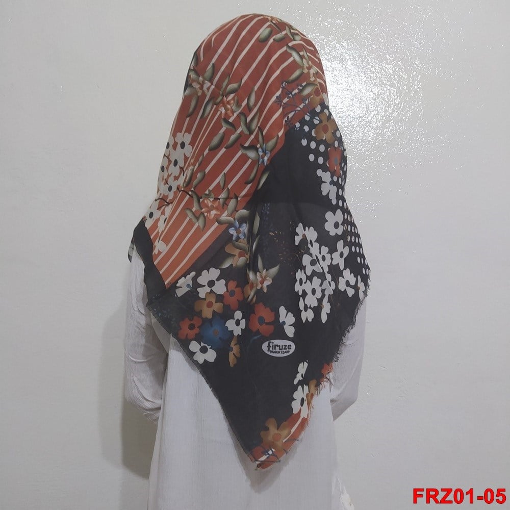 Firuze Flamlı Cotton Eşarp (frz01-05)