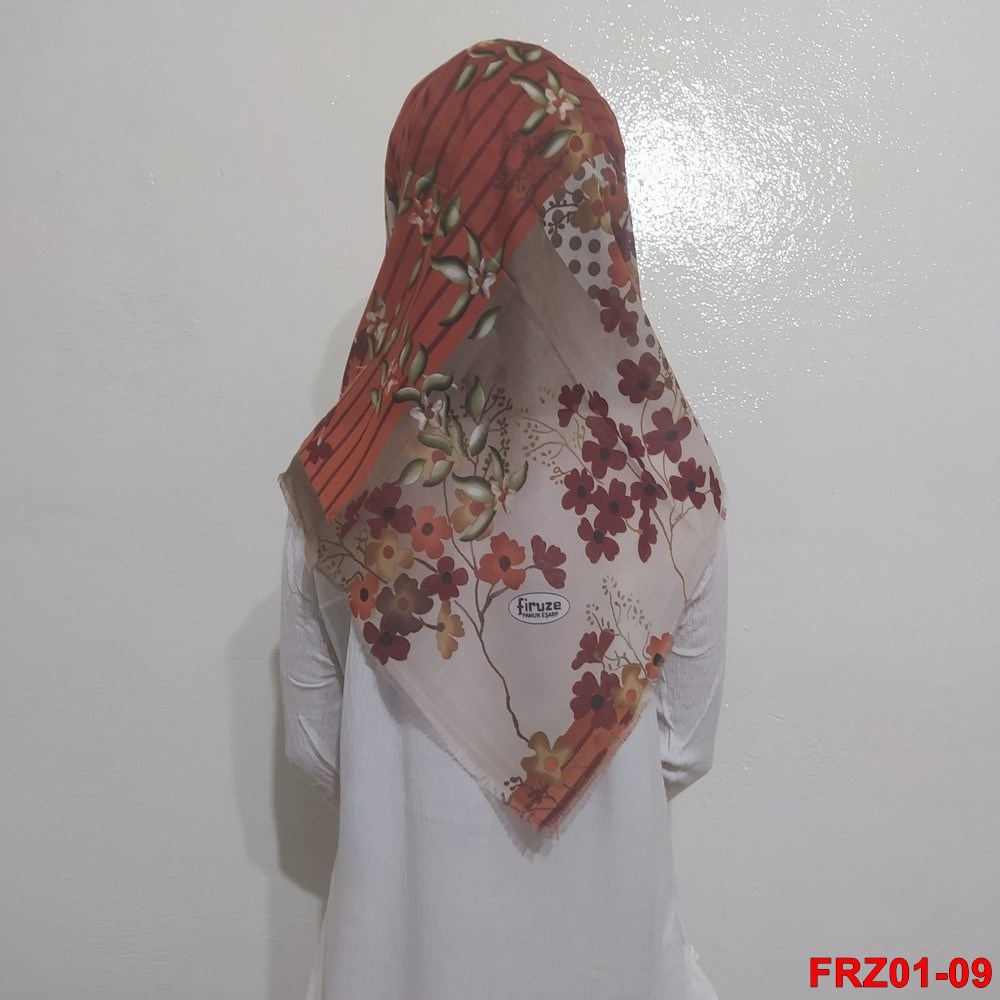 Firuze Flamlı Cotton Eşarp (frz01-09)