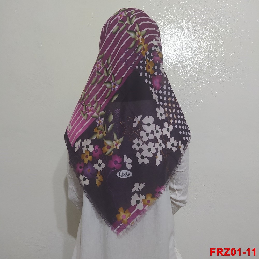 Firuze Flamlı Cotton Eşarp (frz01-11)
