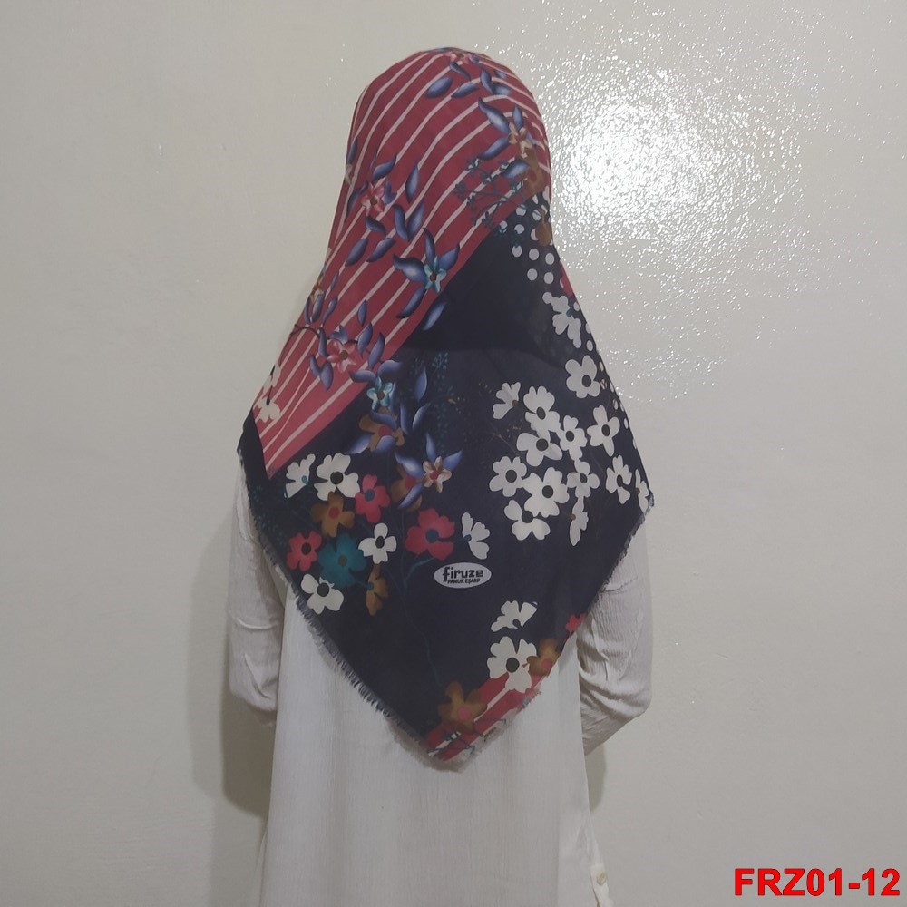 Firuze Flamlı Cotton Eşarp (frz01-12)