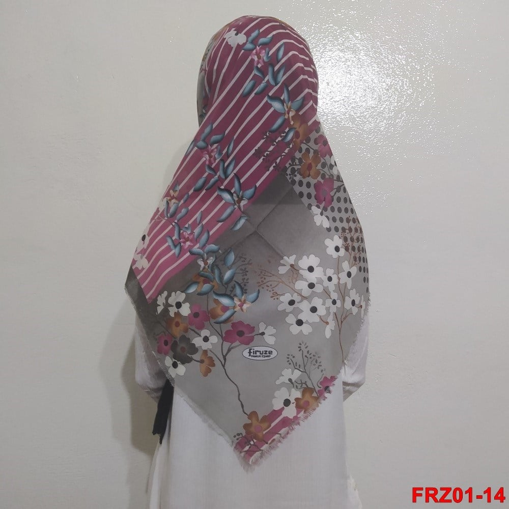 Firuze Flamlı Cotton Eşarp (frz01-14)