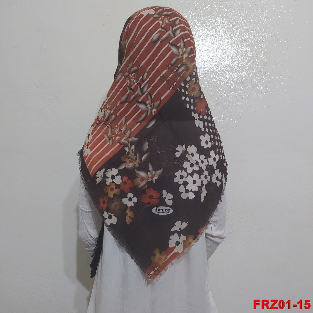 Firuze Flamlı Cotton Eşarp (frz01-15)