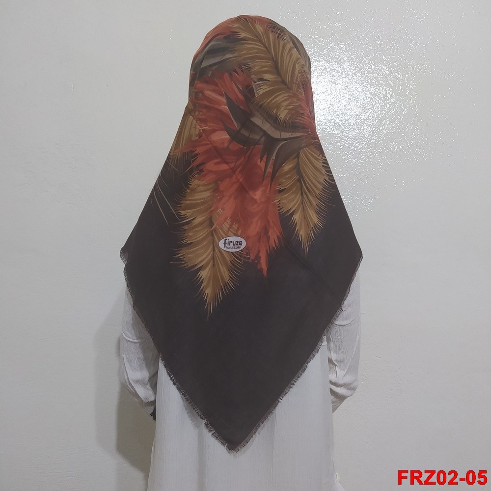 Firuze Flamlı Cotton Eşarp (frz02-05)