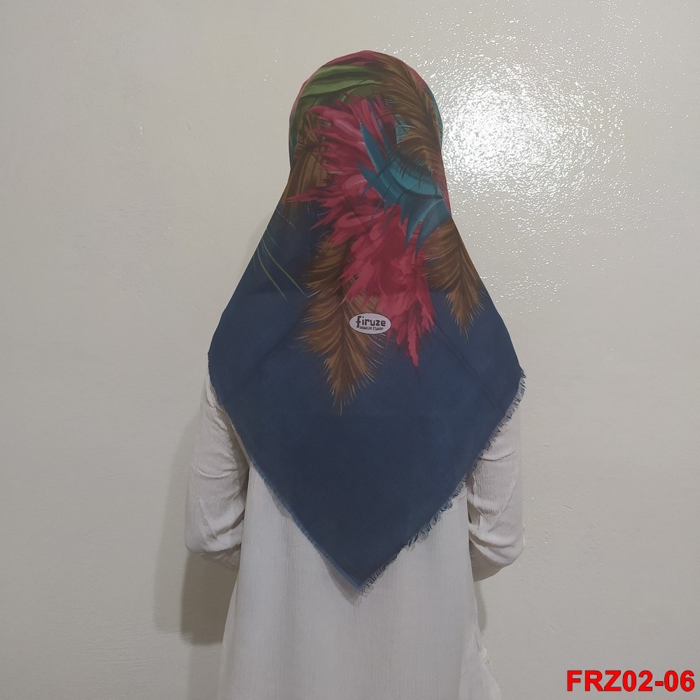 Firuze Flamlı Cotton Eşarp (frz02-06)