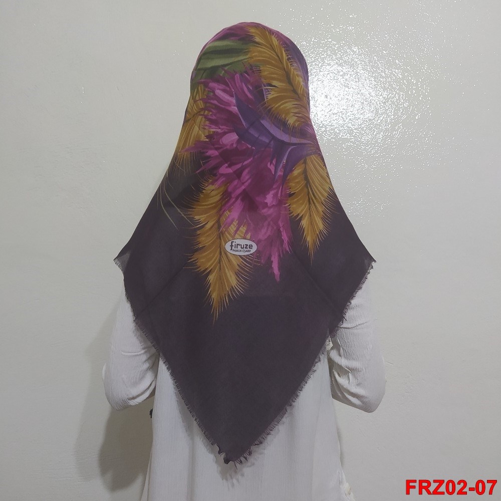 Firuze Flamlı Cotton Eşarp (frz02-07)