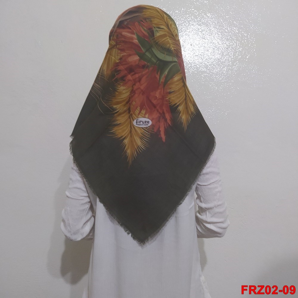 Firuze Flamlı Cotton Eşarp (frz02-09)