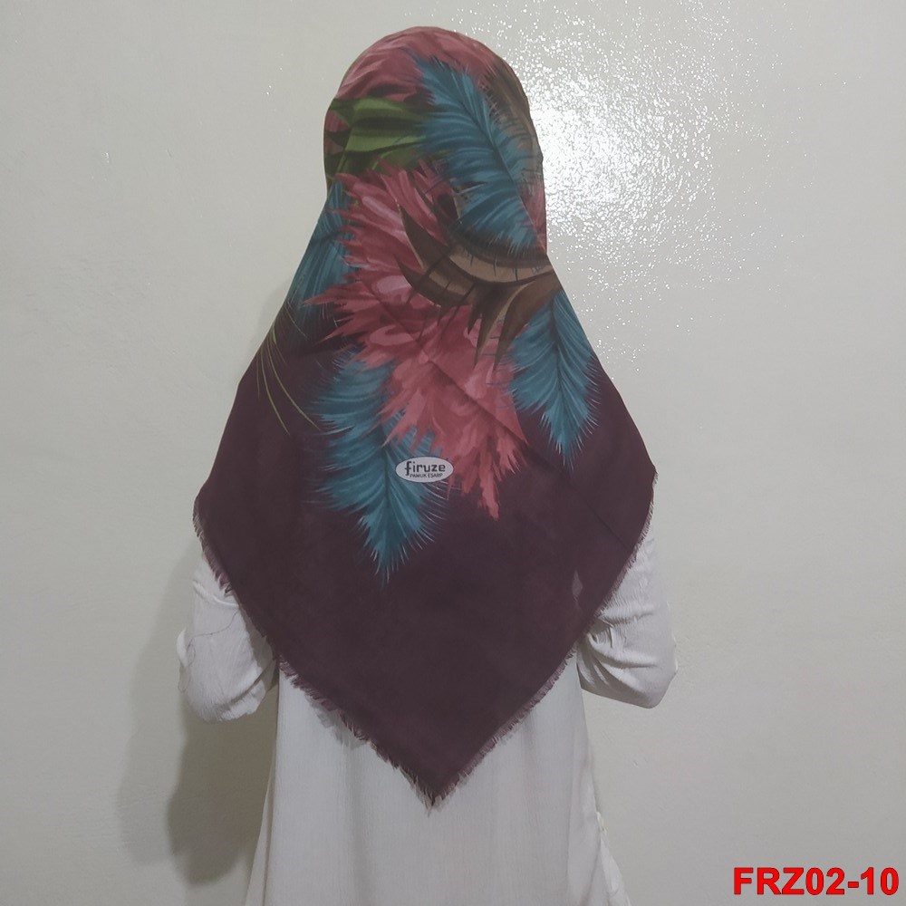 Firuze Flamlı Cotton Eşarp (frz02-10)