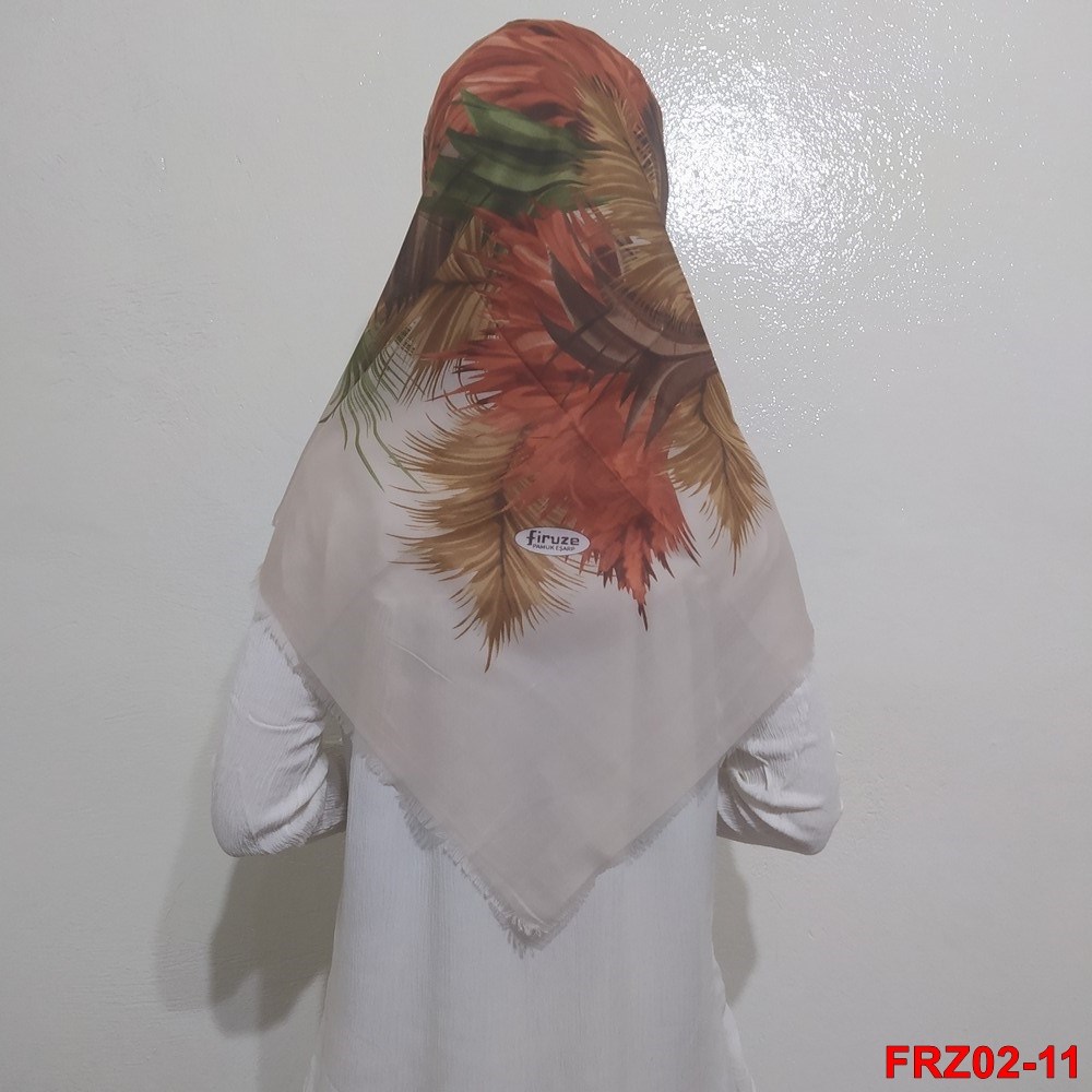 Firuze Flamlı Cotton Eşarp (frz02-11)