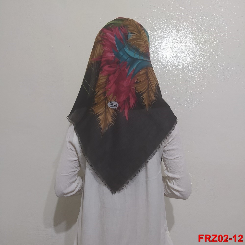 Firuze Flamlı Cotton Eşarp (frz02-12)