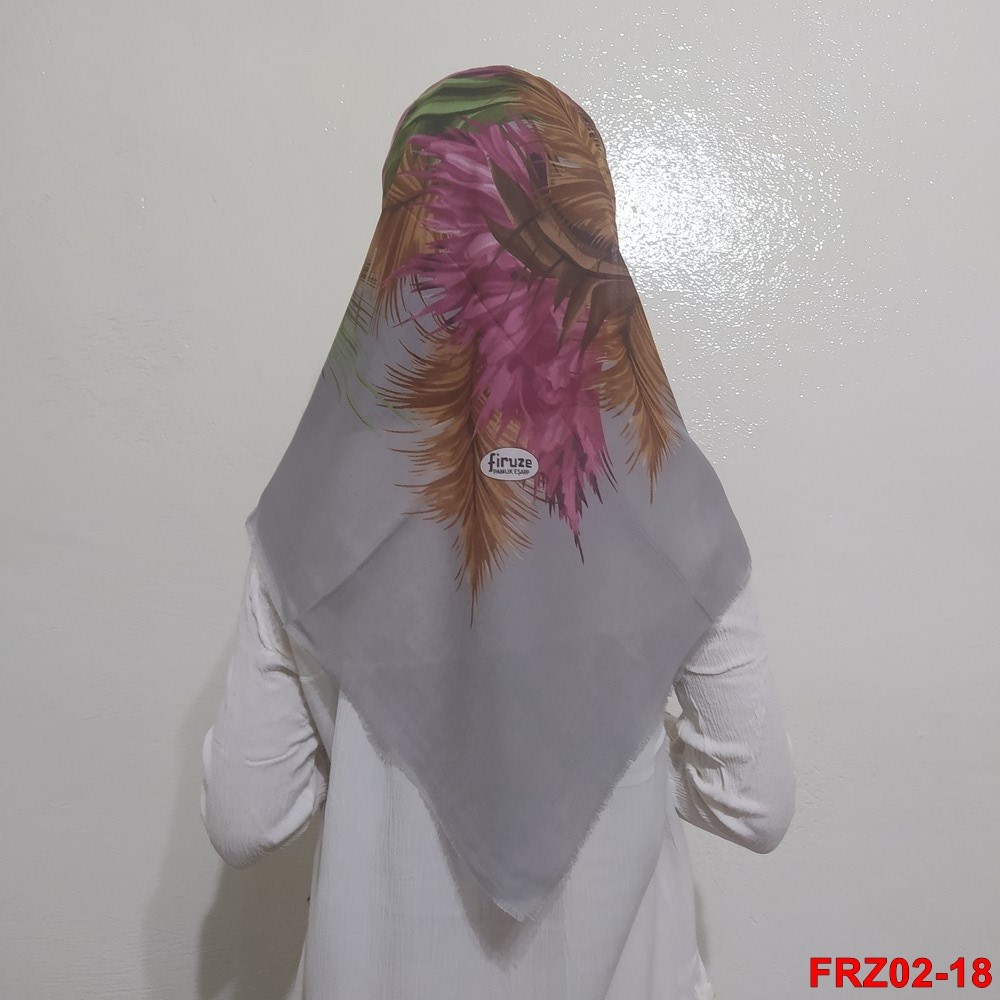 Firuze Flamlı Cotton Eşarp (frz02-18)