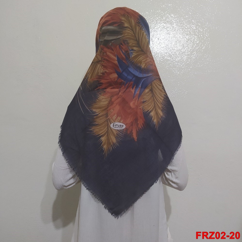 Firuze Flamlı Cotton Eşarp (frz02-20)