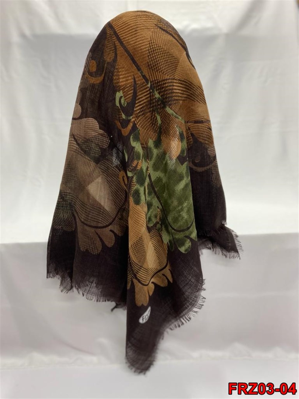 Firuze Flamlı Cotton Eşarp (frz03-04)