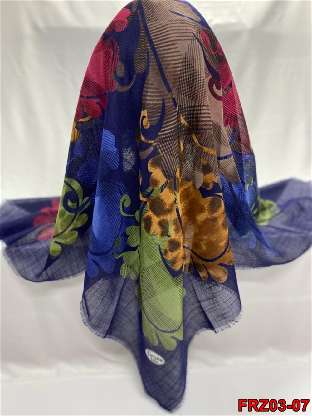 Firuze Flamlı Cotton Eşarp (frz03-07)
