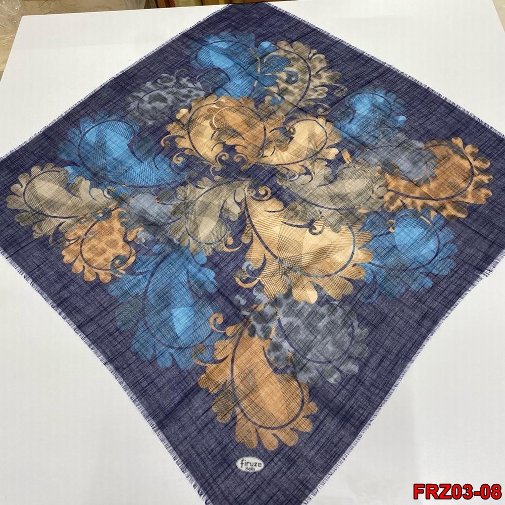 Firuze Flamlı Cotton Eşarp (frz03-08)