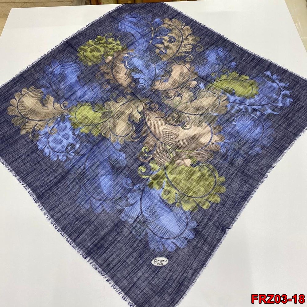 Firuze Flamlı Cotton Eşarp (frz03-18)
