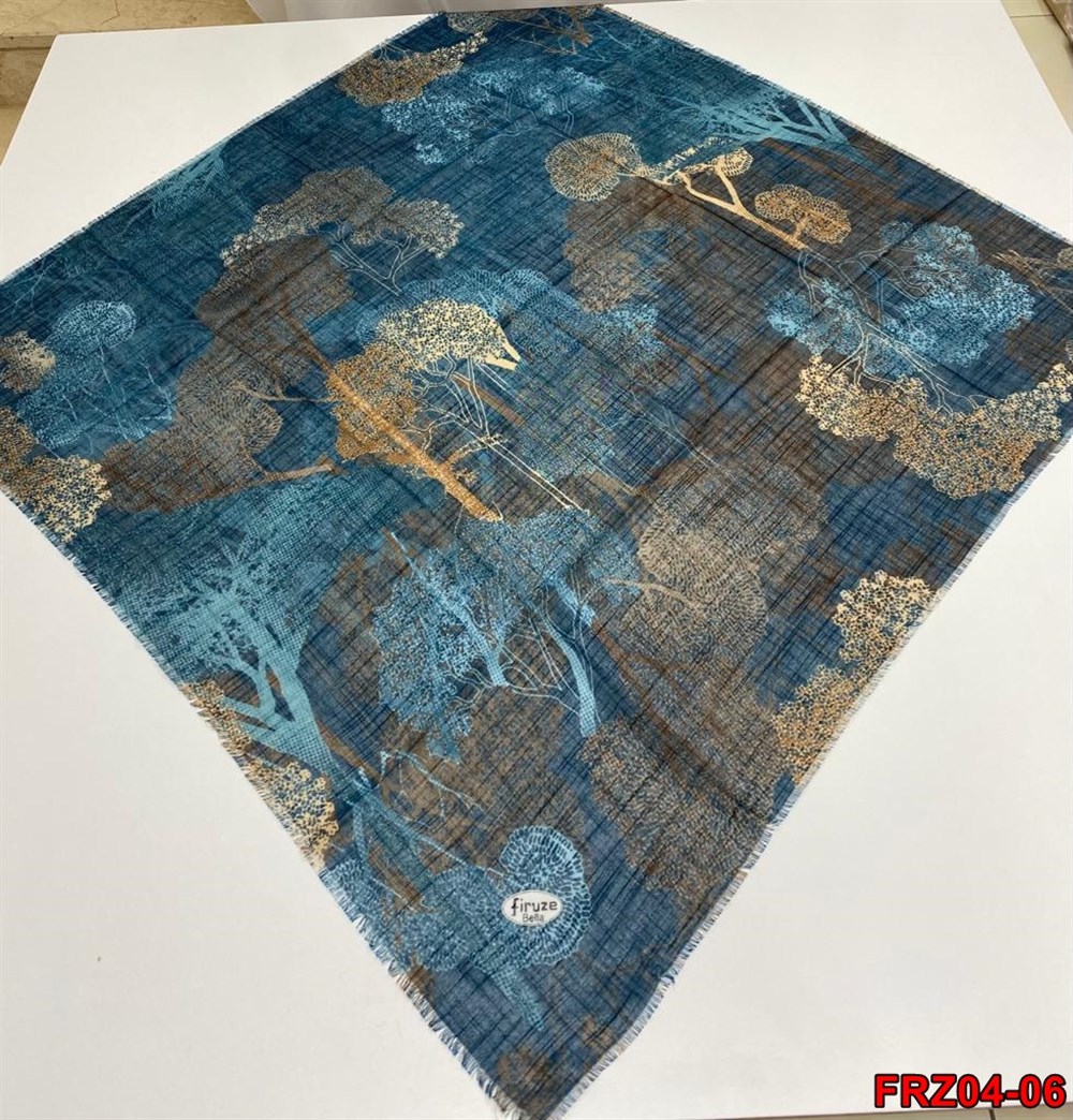 Firuze Flamlı Cotton Eşarp (frz04-06)