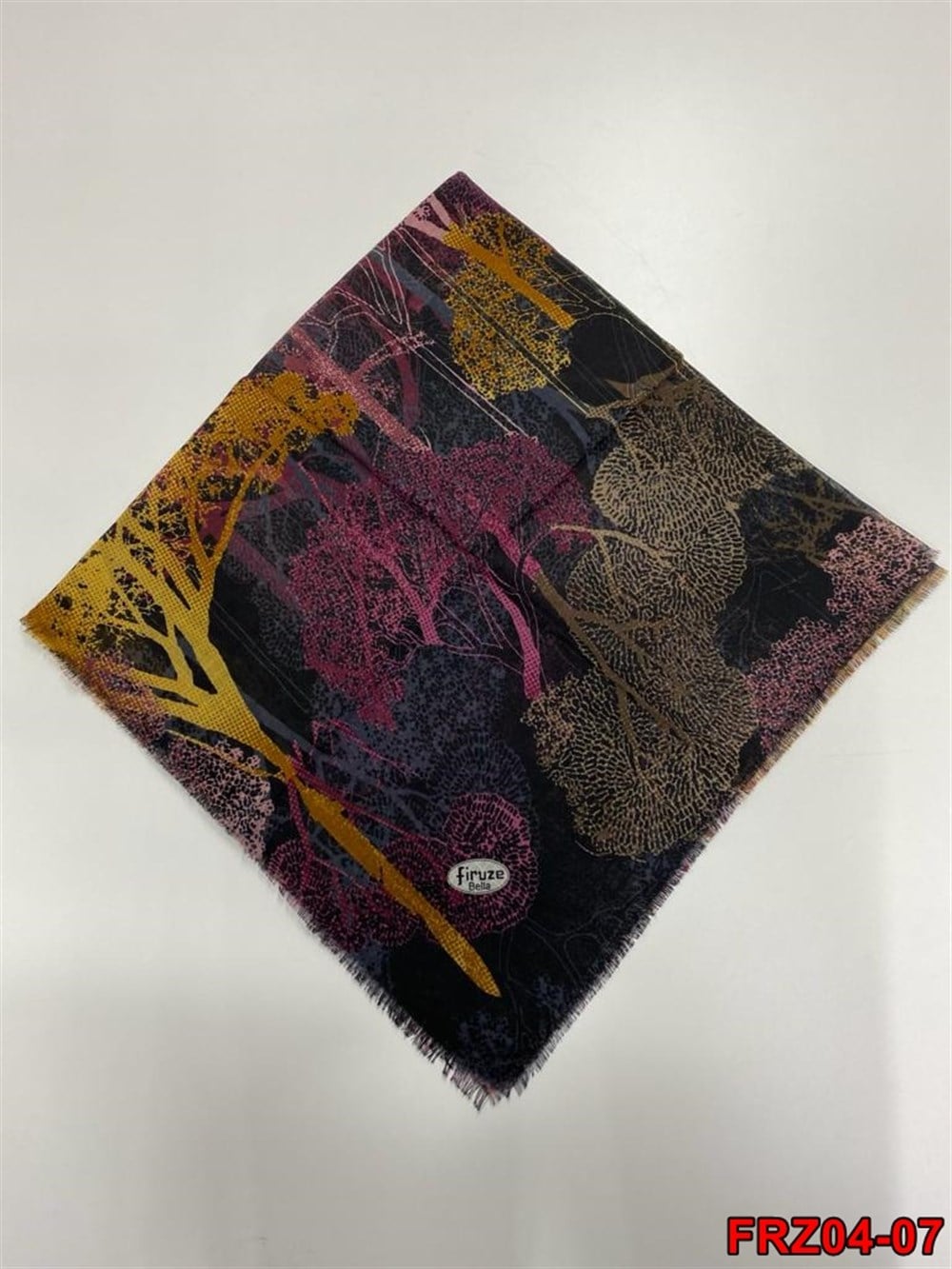 Firuze Flamlı Cotton Eşarp (frz04-07)
