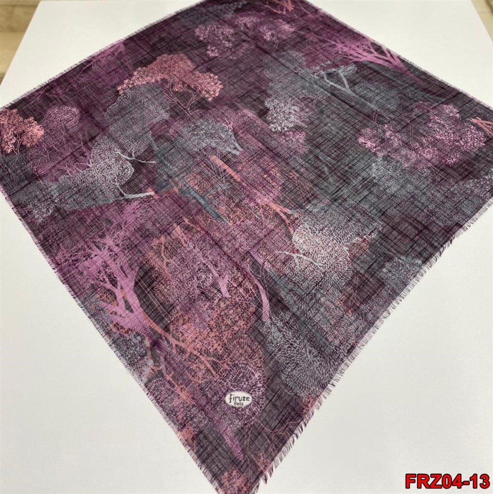 Firuze Flamlı Cotton Eşarp (frz04-13)