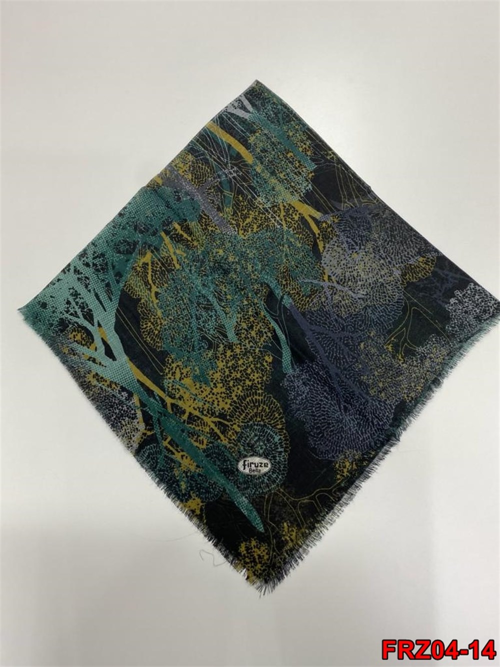 Firuze Flamlı Cotton Eşarp (frz04-14)