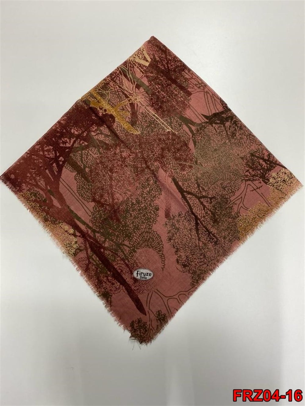Firuze Flamlı Cotton Eşarp (frz04-16)