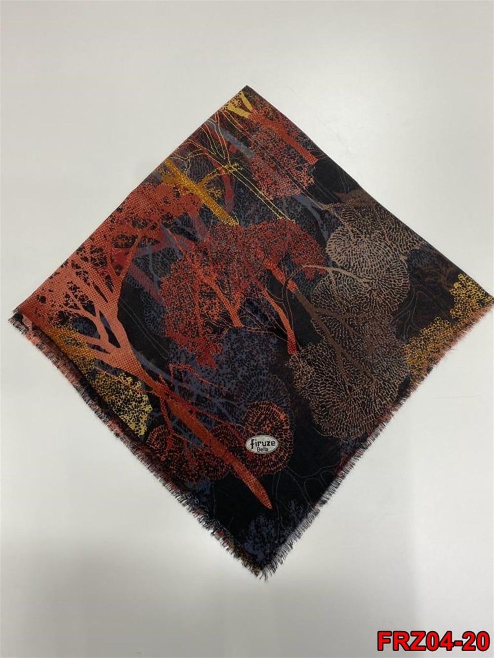 Firuze Flamlı Cotton Eşarp (frz04-20)