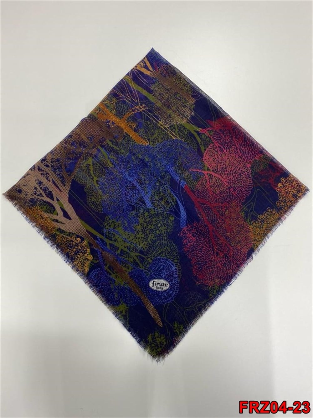 Firuze Flamlı Cotton Eşarp (frz04-23)