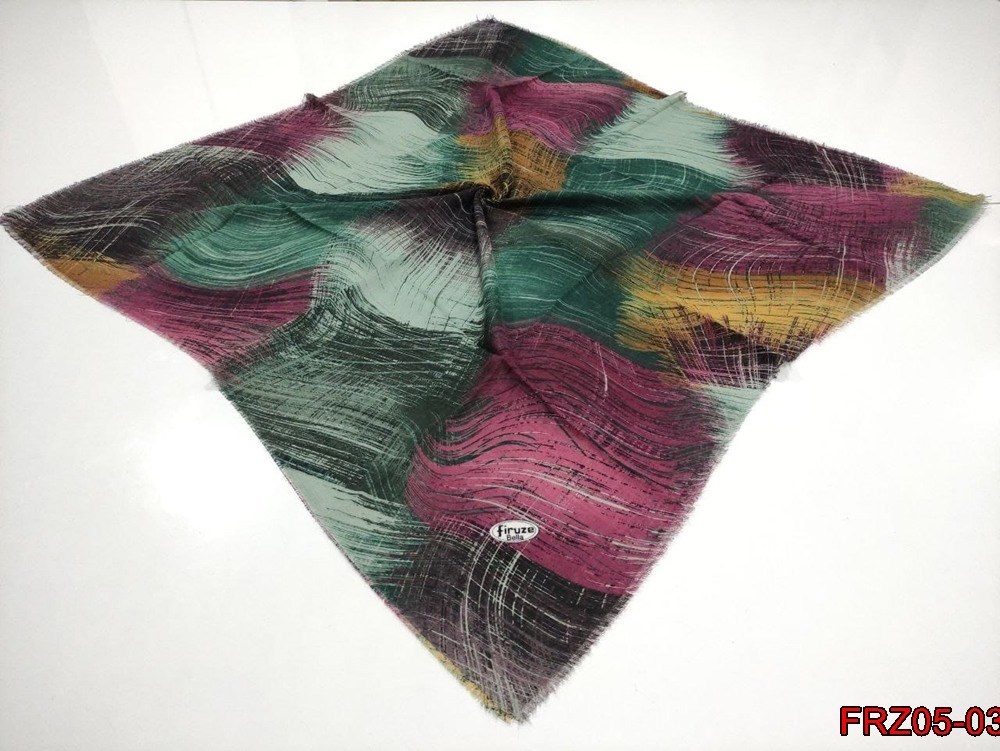 Firuze Flamlı Cotton Eşarp (frz05-03)