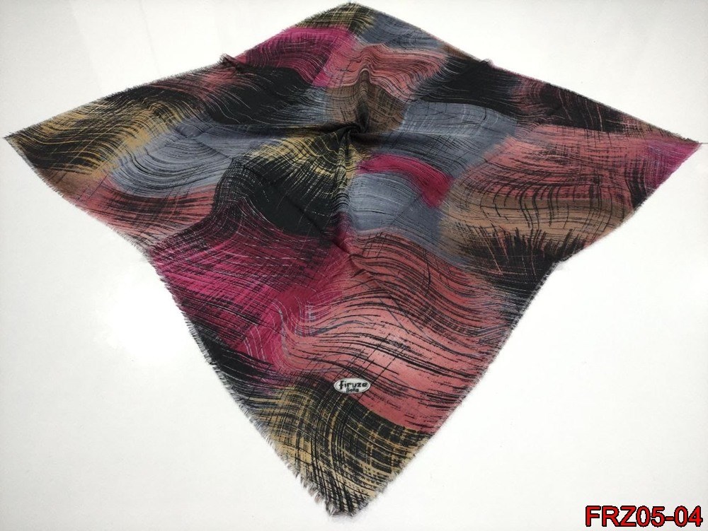 Firuze Flamlı Cotton Eşarp (frz05-04)