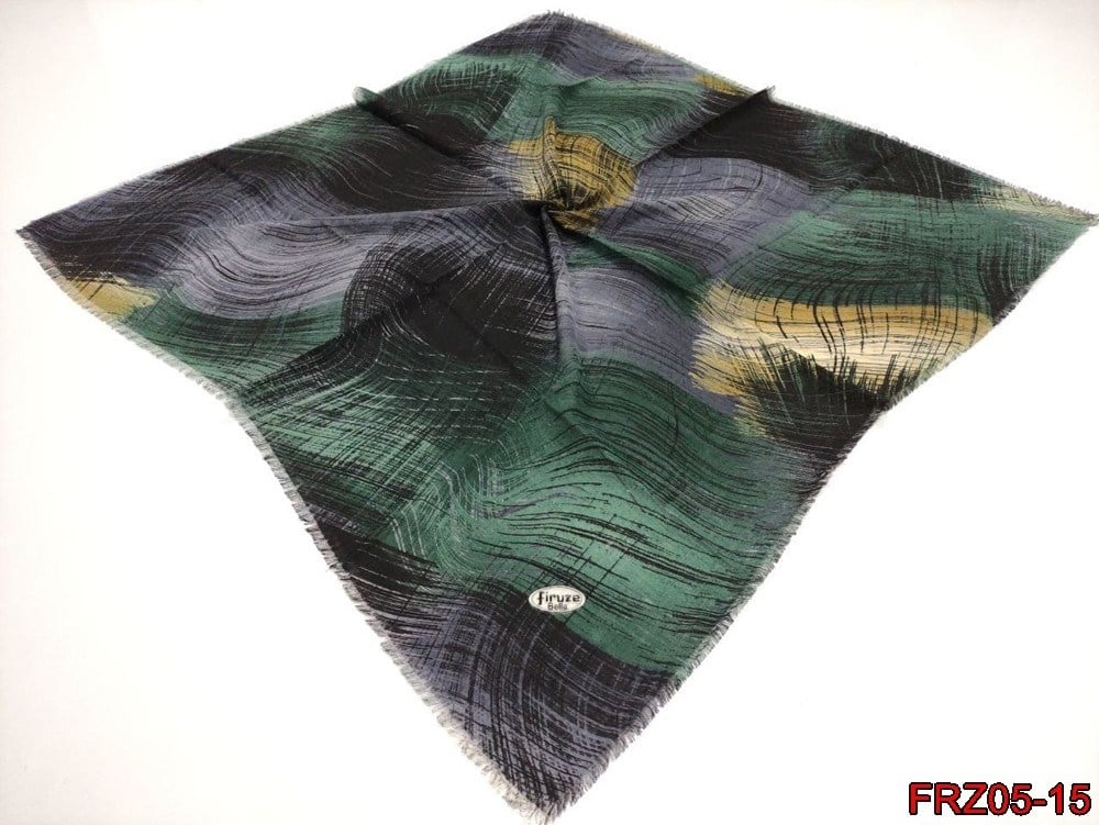 Firuze Flamlı Cotton Eşarp (frz05-15)