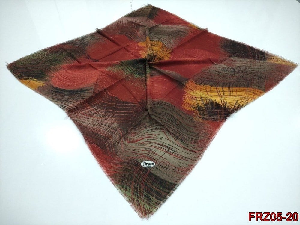 Firuze Flamlı Cotton Eşarp (frz05-20)
