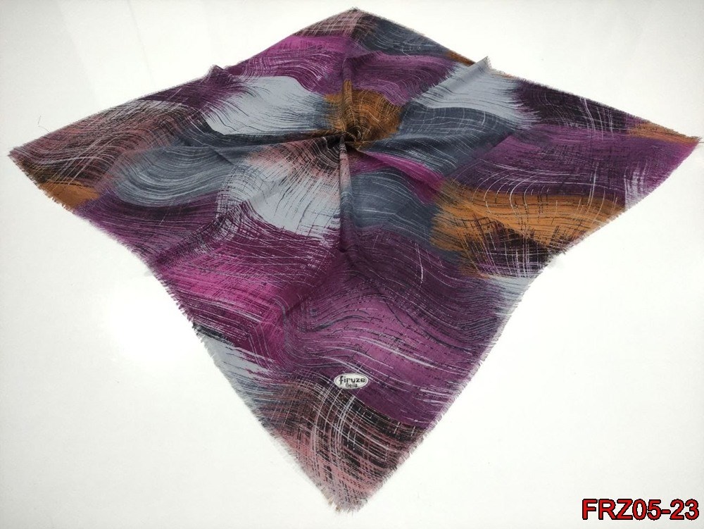 Firuze Flamlı Cotton Eşarp (frz05-23)