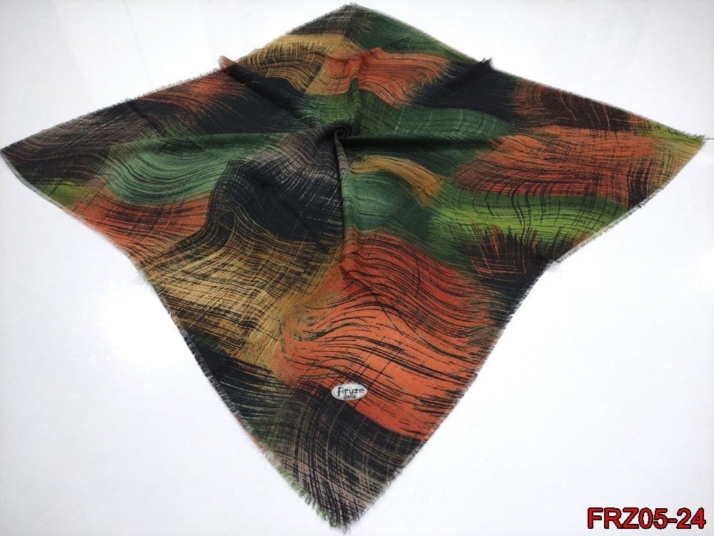 Firuze Flamlı Cotton Eşarp (frz05-24)