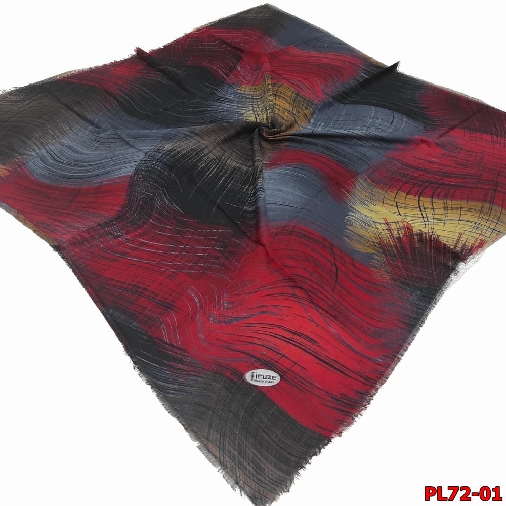 Firuze Flamlı Pamuk Eşarp (PL72-01)