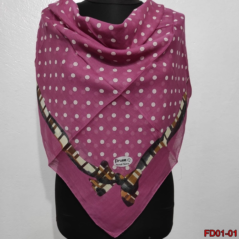 Firuze Kenarı Dikişli Yazma(FD01-01)