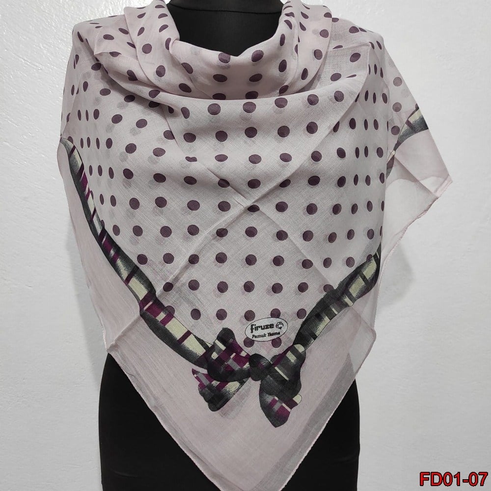 Firuze Kenarı Dikişli Yazma(FD01-07)