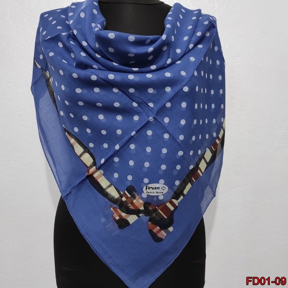 Firuze Kenarı Dikişli Yazma(FD01-09)