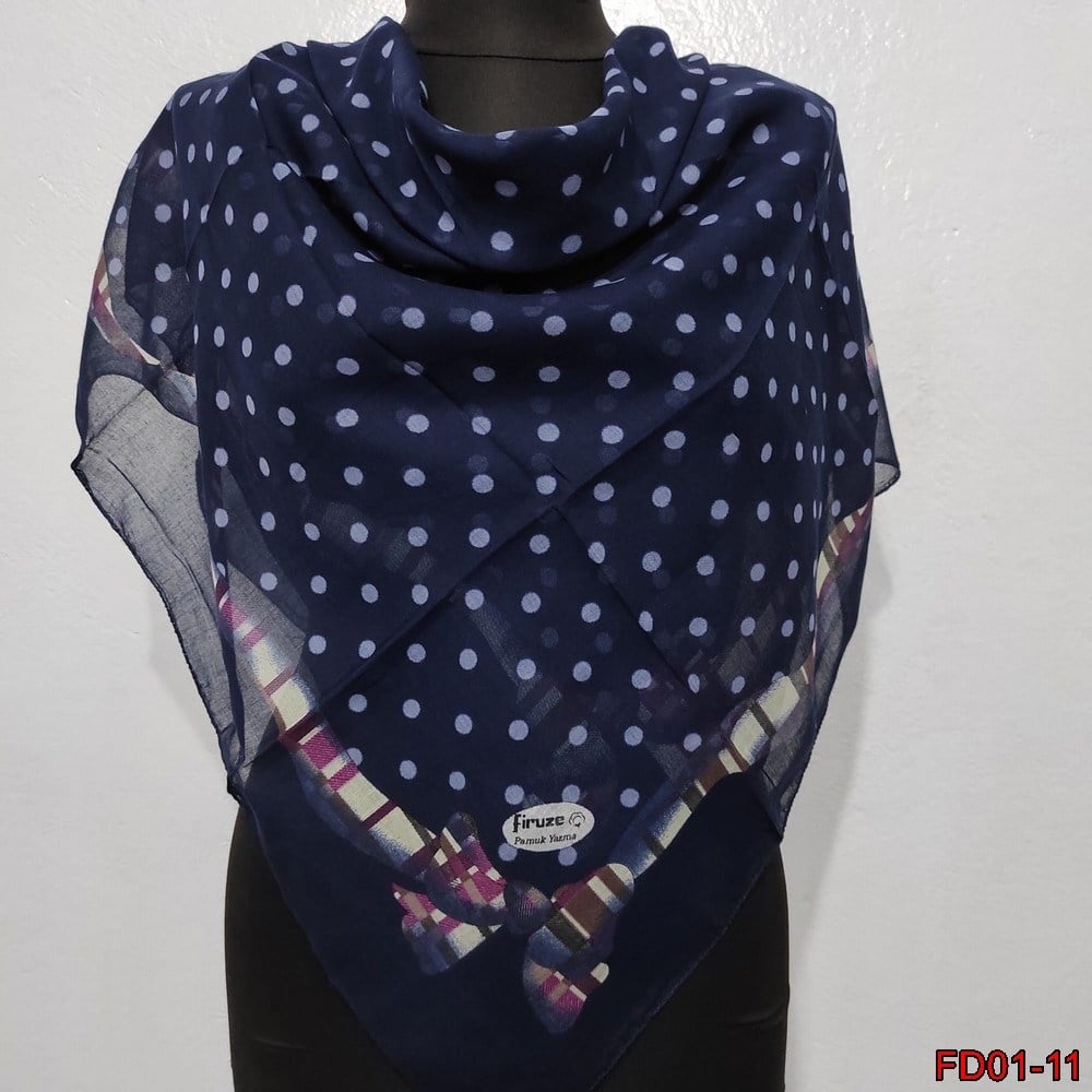 Firuze Kenarı Dikişli Yazma(FD01-11)