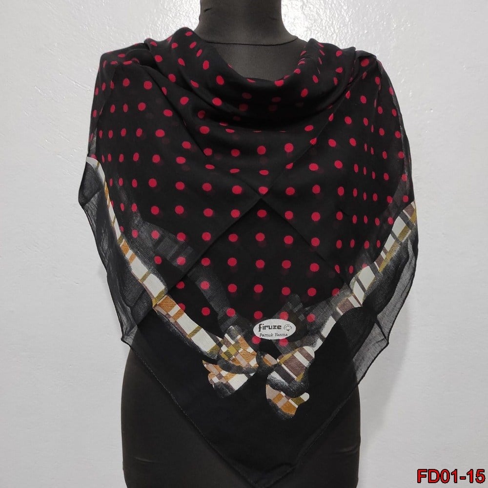 Firuze Kenarı Dikişli Yazma(FD01-15)